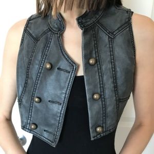 Women's Moto Cropped Vest